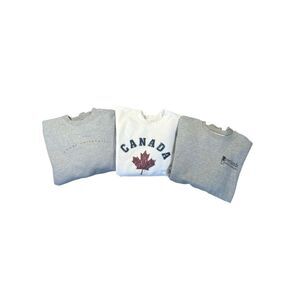 Vintage Sweatshirt Bundle Crewneck Sweats Cotton Pullover Gray White L/XL unisex